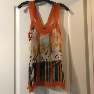 French Connection Sheer Viscose Tank Top Blouse 0